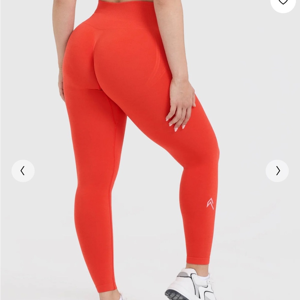 NWT Oner Active EFFORTLESS SEAMLESS LEGGINGS Charged Orange S or M